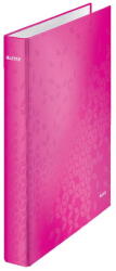 Leitz Caiet mecanic LEITZ WOW, carton laminat, partial reciclat, FSC, A4, mecanism 2DR, inel 25mm, roz (L-42410023)