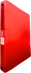 Optima - prod din plastic Caiet mecanic 4 inele - D25mm, coperti flexibile PP, Optima Flex - rosu transparent (OP-516502527)