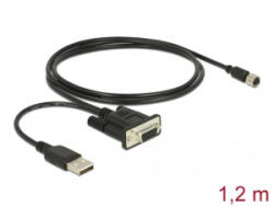 Navilock GNSS csatlakozókábel M8 anya vízálló > DB9 anya RS-232 1.2 m (62875) (62875) - aqua