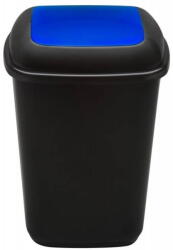 Plafor Cos plastic reciclare selectiva, capacitate 90l, PLAFOR Quatro - negru cu capac albastru - hartie (PL-707-02) - forit