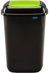 Plafor Cos plastic reciclare selectiva, capacitate 45l, PLAFOR Quatro - negru cu capac verde - sticla (PL-659-01) Cos de gunoi
