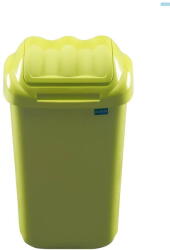 Plafor Cos plastic cu capac batant, pentru reciclare selectiva, capacitate 30l, PLAFOR Fala - verde (PL-608-02) - forit Cos de gunoi