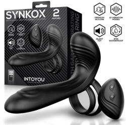 INTOYOU - Synkox párvibrátor vibrációs pénisz- és heregyűrűvel, távirányítóval - szeresdmagad
