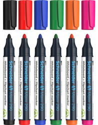Schneider Marker SCHNEIDER Maxx 290, pentru tabla de scris+flipchart, varf rotund 2-3mm, 6 culori/set (S-129096) - forit
