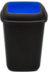 Plafor Cos plastic reciclare selectiva, capacitate 28l, PLAFOR Quatro - negru cu capac albastru - hartie (PL-658-02) - forit Cos de gunoi