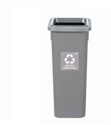 Plafor Cos plastic reciclare selectiva, capacitate 20l, PLAFOR Fit - gri cu capac gri - altele (PL-713-05) - forit