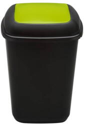 Plafor Cos plastic reciclare selectiva, capacitate 28l, PLAFOR Quatro - negru cu capac verde - sticla (PL-658-01) - forit Cos de gunoi