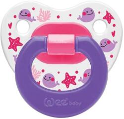 Wee Baby Suzetă ortodontică Wee Baby - Roz cu balene, 18+ luni (835)