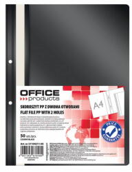 Office Products Dosar plastic PP cu sina, cu gauri, grosime 100/170 microni, 50 buc/set, Office products - negru (OF-21104211-05) - forit