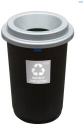 Plafor Cos plastic reciclare selectiva, capacitate 50l, PLAFOR Eco - negru cu capac argintiu - altele (PL-650-05) Cos de gunoi