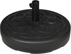 Outsunny Napernyőtalp Ø38/48 mm-es oszlopokhoz, 25 kg vízzel vagy 35 kg homokkal tölthető, Ø56x30, 5 cm, fekete