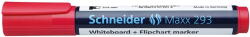 Schneider Marker SCHNEIDER Maxx 293, pentru tabla de scris+flipchart, varf tesit 2-5mm - rosu (S-129302) - forit