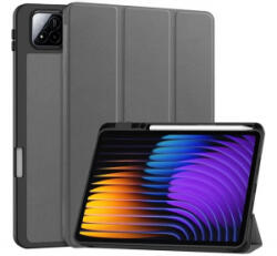 Gigapack Tok álló, bőr hatású (aktív FLIP, oldalra nyíló, TRIFOLD, asztali tartó, ceruza tartó) SÖTÉTSZÜRKE Xiaomi Pad 7 Pro / Pad 7 (GP-168365) - aqua
