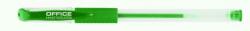 Office Products Pix transparent cu gel, cu rubber grip, varf 0.5mm, Office Products - verde (OF-17025811-02)