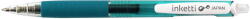 PENAC Pix cu gel PENAC Inketti, rubber grip, 0.5mm, corp turcoaz transparent - scriere turcoaz (P-BA3601-33EF) - forit