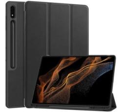 Gigapack Tok álló, bőr hatású (aktív FLIP, oldalra nyíló, TRIFOLD, asztali tartó, ceruza tartó) FEKETE Samsung Galaxy Tab S9 Ultra LTE (GP-163646) - aqua