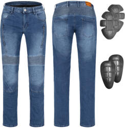 W-TEC Férfi motoros farmer W-TEC Arikaro, levehető CE protektorok, aramidszálas megerősítés, AirVent rendszer kék 30/34 (29370-3034-1)