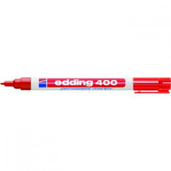 edding Marker permanent Edding 400, corp plastic, varf rotund, 1 mm, rosu (4-400002)