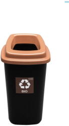 Plafor Cos plastic reciclare selectiva, capacitate 45l, PLAFOR Sort - negru cu capac maro - bio (PL-680-05) Cos de gunoi