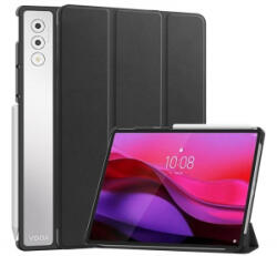 Gigapack Tok álló, bőr hatású (aktív FLIP, oldalra nyíló, TRIFOLD, asztali tartó) FEKETE Lenovo Yoga Tab Plus (TB520FU) 'Gigapack csomagolás (GP-174163)