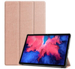 Gigapack Tok álló, bőr hatású (aktív FLIP, oldalra nyíló, TRIFOLD asztali tartó funkció) ROZÉARANY [Lenovo Tab P11 (TB-J606F)]