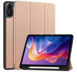 Gigapack Tok álló, bőr hatású (aktív FLIP, oldalra nyíló, TRIFOLD, asztali tartó, ceruza tartó) ROZÉARANY Xiaomi Redmi Pad 2 'Gigapack csomagolás (GP-171813)