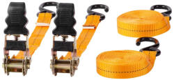 Strend Pro Rögzítő heveder, Strend Pro, narancssárga, hosszúság: 450 cm, szélesség: 2, 5 cm, teherbírás: 500 kg, racsnis, 2 db-os csomag (TC217622)