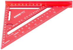 Strend Pro Premium Asztalos derékszög, Strend Pro Premium, piros, 18 cm, háromszög kivitel, alumínium, pontos szögjelöléshez, profi és barkács munkákhoz (TC2161360)