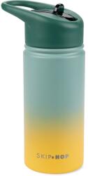 Skip Hop Skip Hop Rozsdamentes Acél Kulacs Szívószállal Wander - Ombre Green, 450 ml