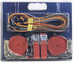 Strend Pro Rögzítő heveder készlet, Strend Pro, 2 db racsnis heveder, 2 db csatos heveder, 8 db gumipók (TC217563)