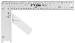 Strend Pro Asztalos derékszög, Strend Pro FSC-08, ezüst, 30 cm, alumínium, szögmérővel, pontos szögjelöléshez (TC2160450)