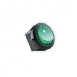 Somogyi Elektronic AKV 12 kapcsoló 12V 1 áramkör működtetésére alkalmas, világító, zöld (Somogyi AKV 12)