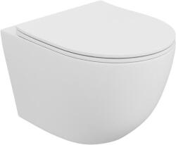 Lavita Sofi Slim wc csésze lassú záródású ülőkével függesztett perem nélkül mély öblítéssel fehér matt 5900378344001 (5900378344001)