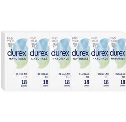 Durex Naturals óvszer, 108 db-os szett, vékony, vízbázisú síkosítóval, többszínű, standard méret (gc.durex.108buc-1039)