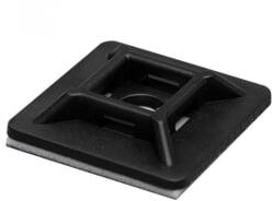USE Home kábelkötegelő talp, UV védett, 4 oldalas, öntapadó ragasztó, fúrható, fekete (CTT 28BK) (CTT 28BK) - aqua