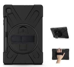 Gigapack Defender műanyag telefonvédő (ütésállóság, kitámasztó, 360° + kézpánt) FEKETE SamsungGalaxy Tab S6 Lite 10.4 LTE (SM-P625) 2024 / Galaxy (GP-98582)