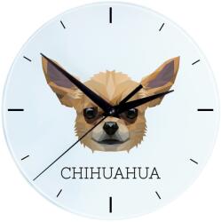 Art-Dog dekoratív óra, geometrikus kutya modell, 30cm, többszínű