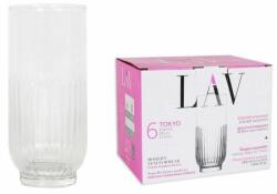 LAV 6 db-os pohár készlet, LAV, Üveg, 395 ml, Átlátszó
