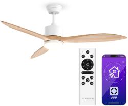 Klarstein SkyBreeze intelligens mennyezeti ventilátor világítással | 132 cm | 27 W | Csendes | LED | Fa () - electronic-star