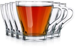 Vilde 6 pohár készlet, Vilde, kényelmes fogantyú, vastag üvegből, sokoldalú, 9, 5 x 9 x 11, 5 cm, 280 ml, átlátszó (139613)