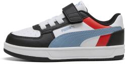 PUMA Puma, Caven 2.0 Block tépőzáras sneaker, Fehér, Fekete, Narancssárga, 28 EU (394462-17-10)