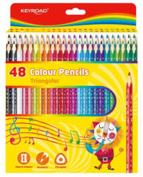 Keyroad Színes ceruza készlet 18 cm háromszögletű 48 szín