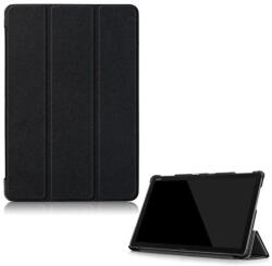 Trifold Huawei Mediapad M5 10.1 Lite WIFI Tok álló, bőr hatású (aktív FLIP, oldalra nyíló, TRIFOLD, asztali tartó) FEKETE