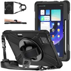  Páncéltok Xiaomi Mi Pad 6/6 Pro tablethez, forgó állvánnyal és pánttal, fekete, 202x279mm, szett (tzpoland_5905101595637)