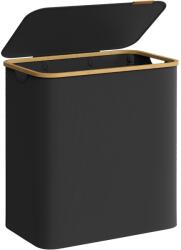Brius Cos rufe textil pliabil 3 compartimente detasabile 150l, 60x39x71 cm, saci plasa, negru (EZ-LCB515B01)