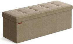 Brius bancheta pliabila cu spatiu de depozitare 110x38x38 cm, MDF si material textil, capacitate 300 kg, maro camel (EZ-LSF077R01)