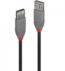 Lindy 3m USB 2.0 Type A Ext kábel, antor (LY-36704)