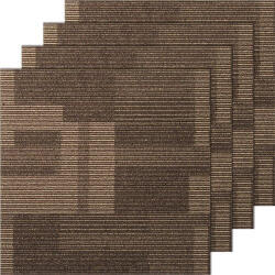 VEVOR Moduláris padlószőnyeg 610x610 mm, puha alátéttel, ragasztás nélküli telepítés, 24 db kevert barna árnyalat (KCXFKDT2424YO1I6PV0)