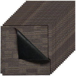 VEVOR Öntapadós moduláris szőnyegburkolat 9 m2 szőnyeglap 60x60 cm, 24 db-os padlószőnyeg csomag szürke-barna (KCXFKDT2424IJ3ENO001V0)