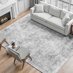 VEVOR Boho stílusú nagyméretű nappali szőnyeg 274x366 cm mosható, csúszásmentes felületszőnyeg szürke színben (JXTDDT9X12FTN8946001V0)